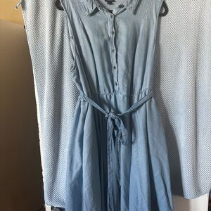 Torrid Light Blue Sleeveless Midi Dress